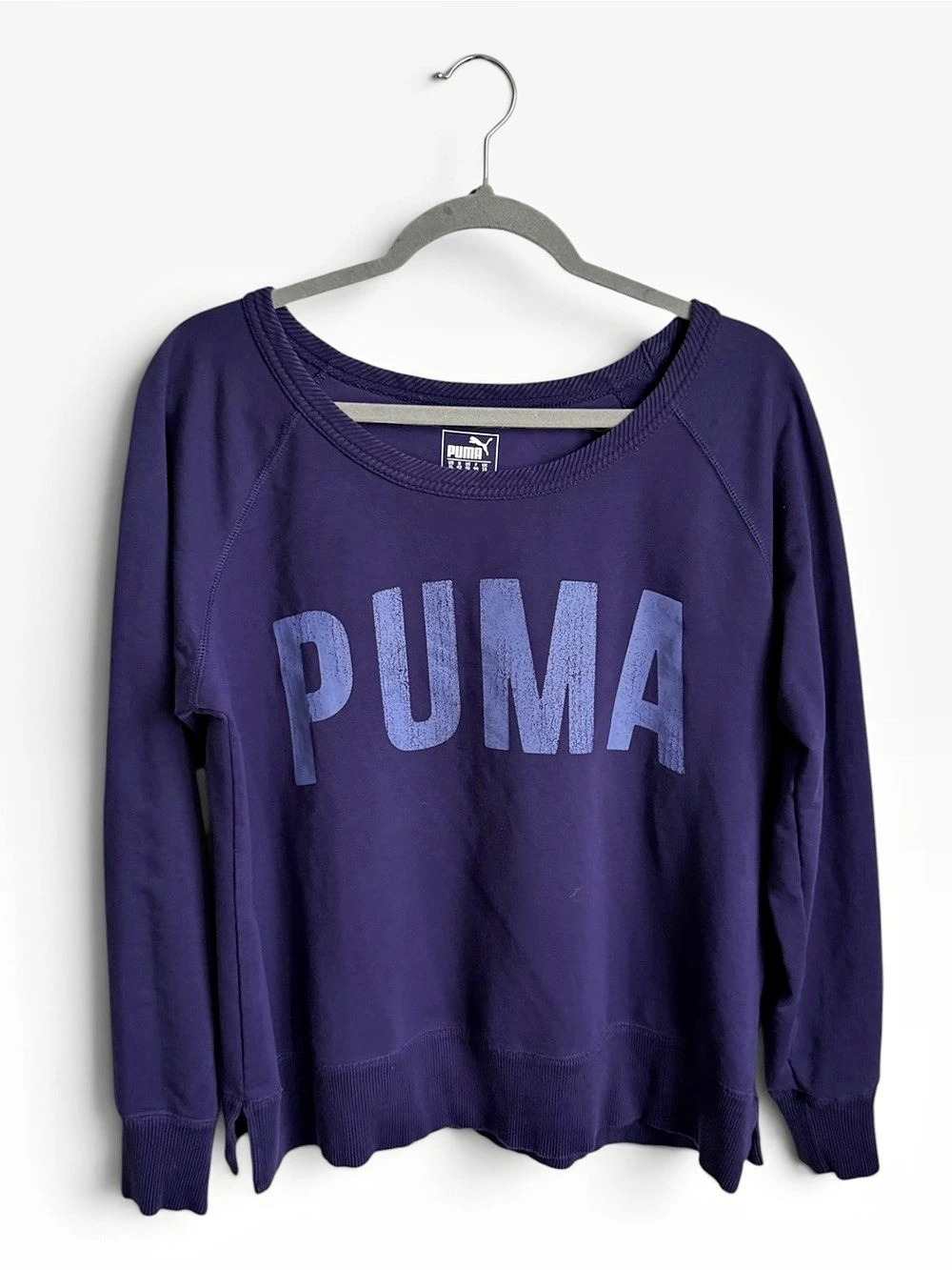 Puma Purple Logo Sweatshirt Size Large